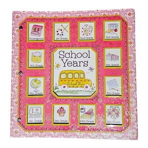 NWT  Dena Designs Pink Glittery School Years Memory Keeper 48 Pages